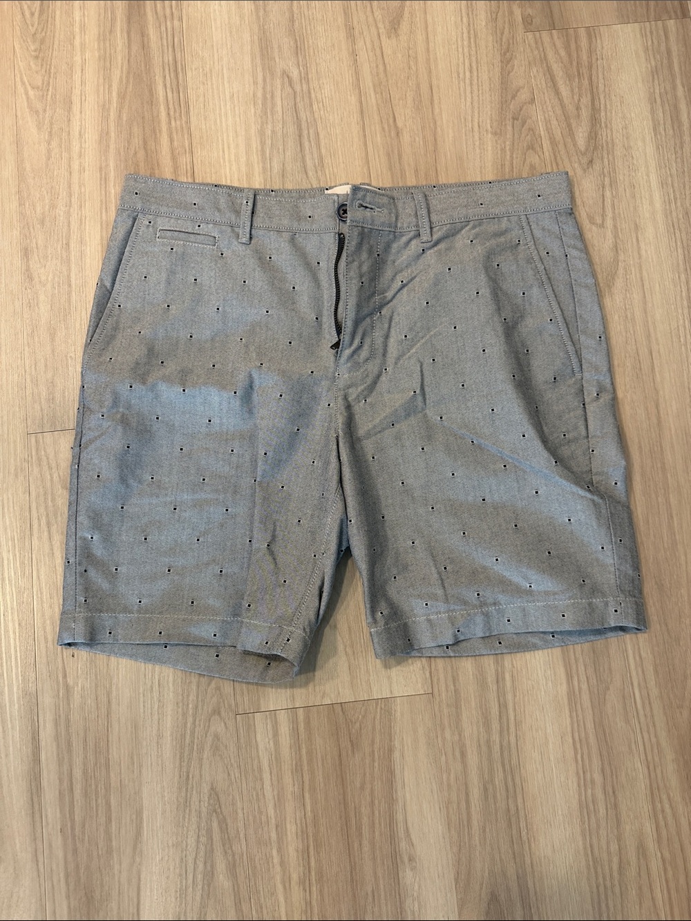 Original Penguin Light Gray Microdot Flat-Front Shorts